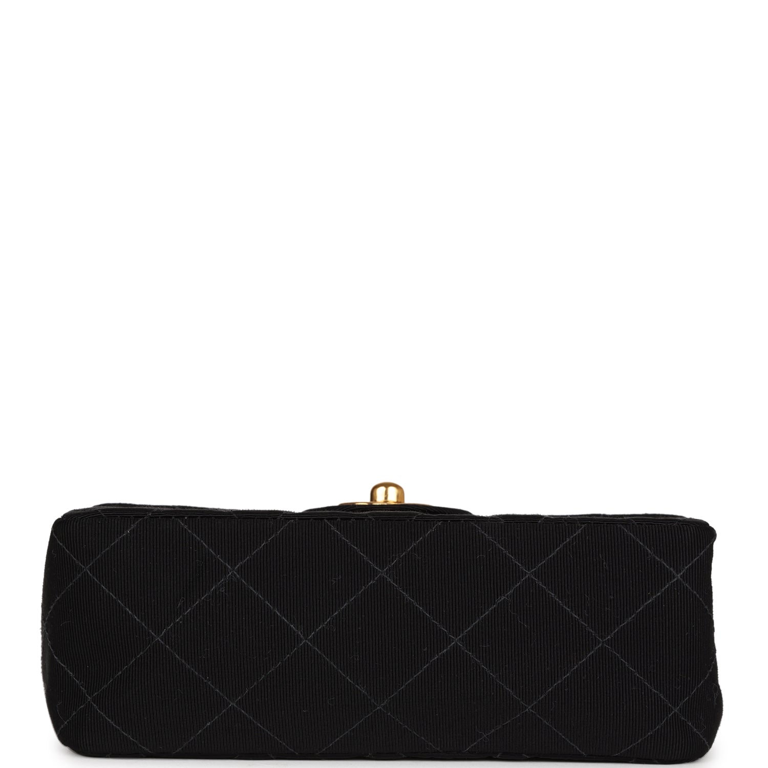 Vintage Chanel Mini Square Flap Bag Black Canvas Gold Hardware