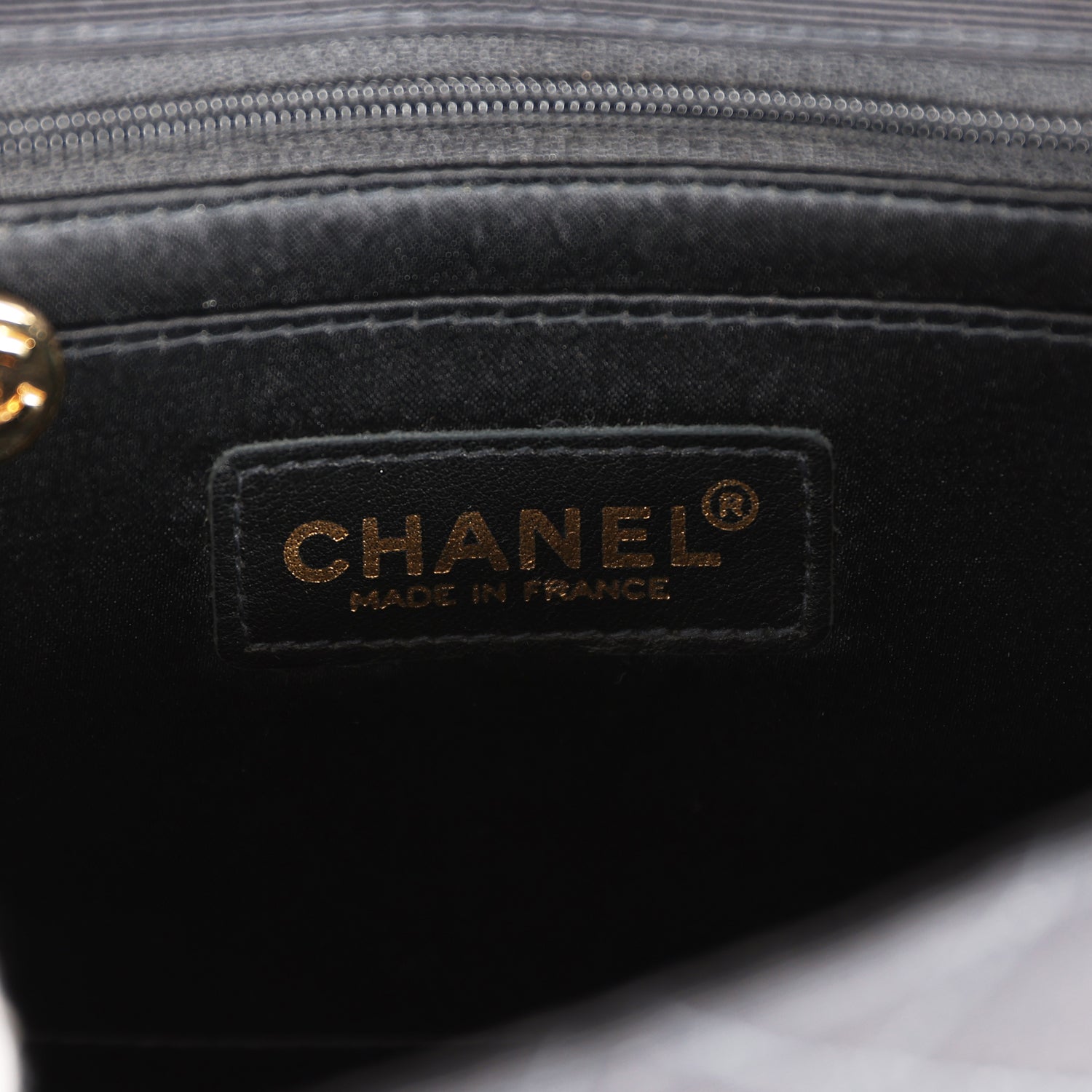 Vintage Chanel Mini Square Flap Bag Black Canvas Gold Hardware