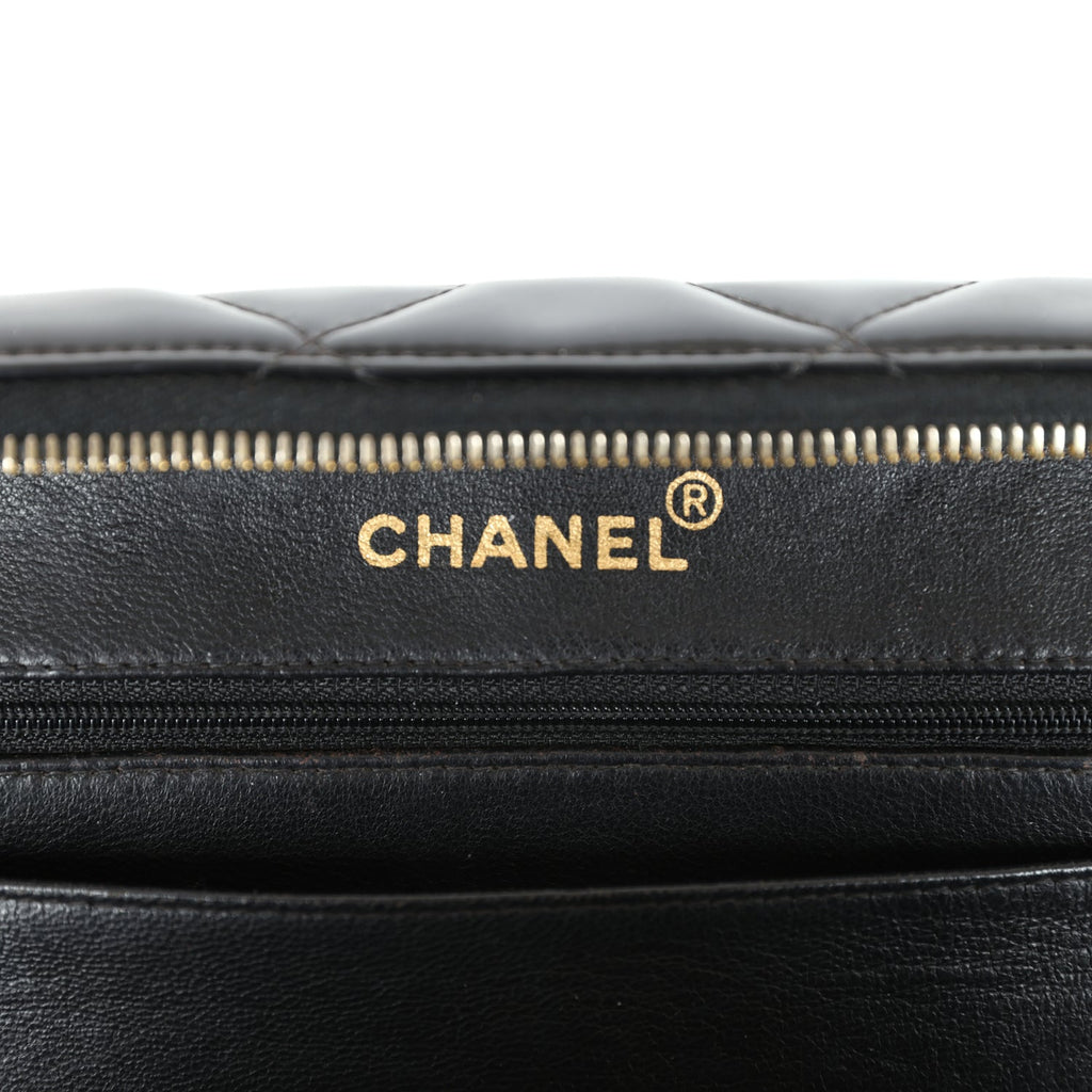 New Chanel Lunchbox Vanity Black Patent Leather Gold Hardware