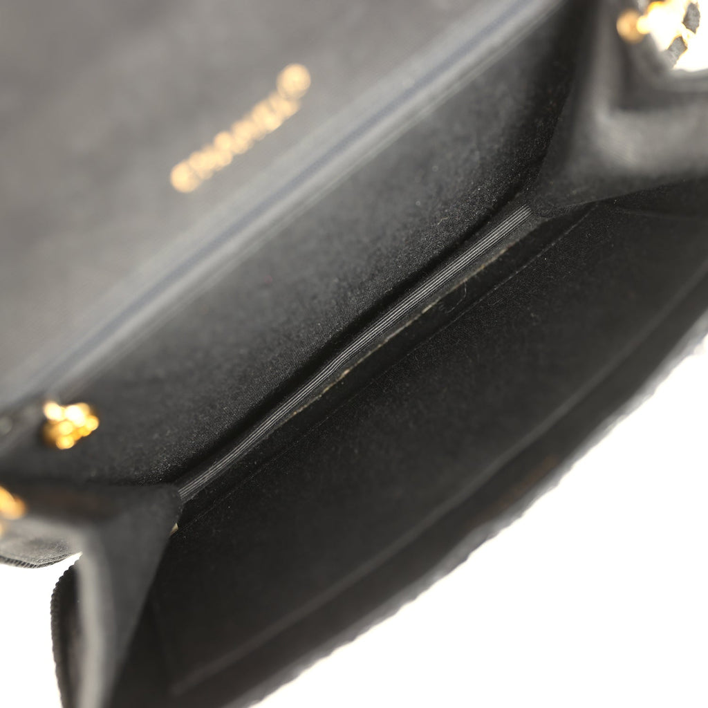 New Chanel Small Flap Bag Black Sequin Gold Hardware