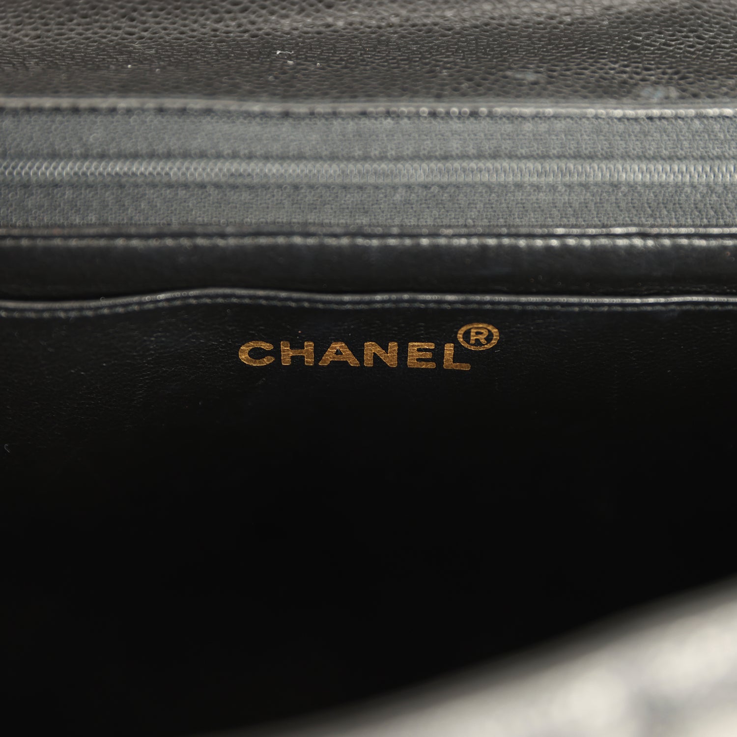 New Chanel Jumbo Classic Mademoiselle Vertical Flap Black Caviar Gold Hardware