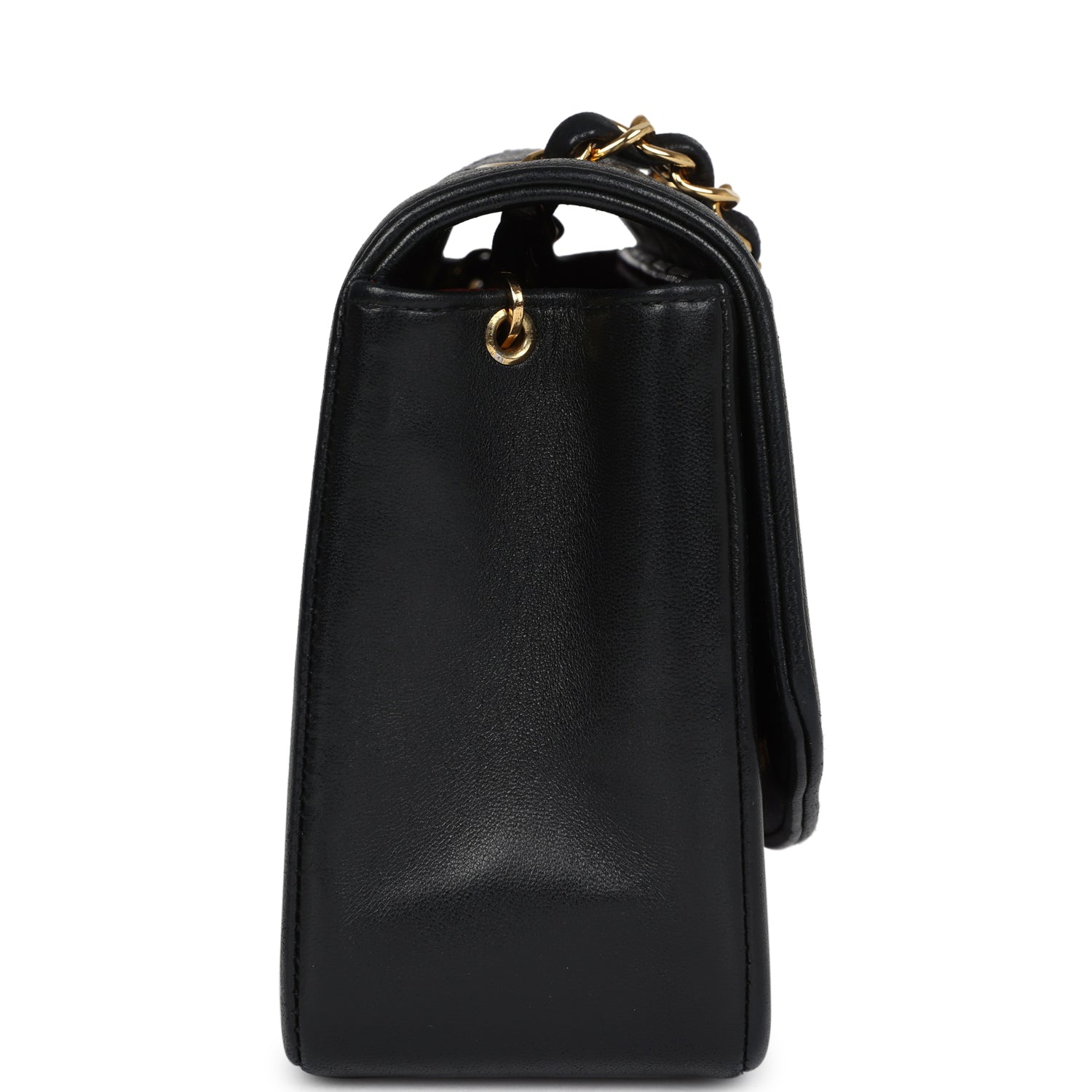 New Chanel Small Diana Flap Bag Black Lambskin Gold Hardware