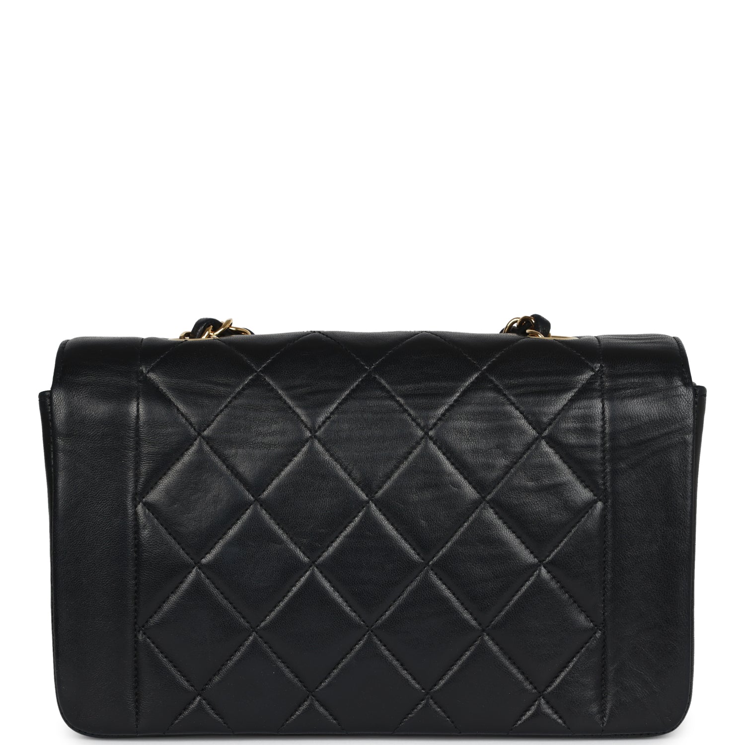 New Chanel Small Diana Flap Bag Black Lambskin Gold Hardware