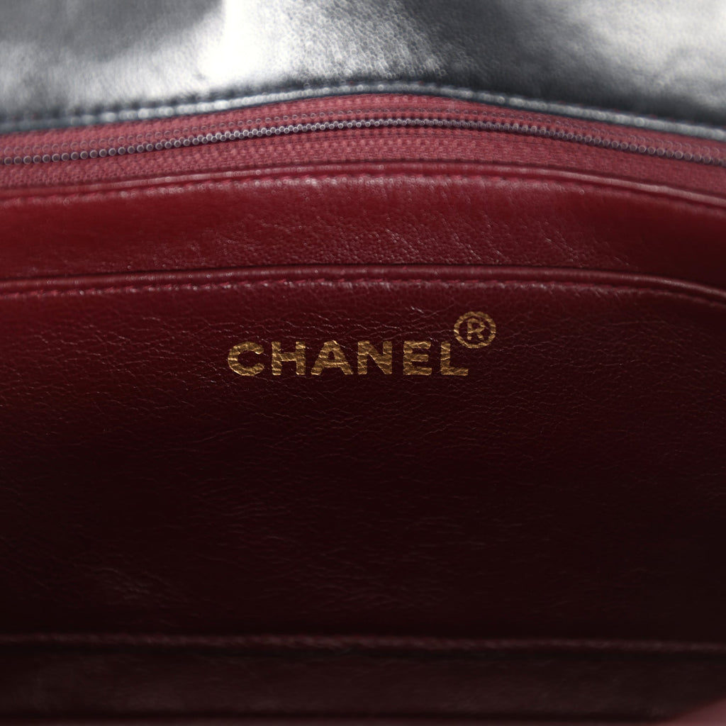 New Chanel Small Diana Flap Bag Black Lambskin Gold Hardware