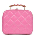 New Chanel Lunchbox Vanity Bag Pink Patent Gold Hardware