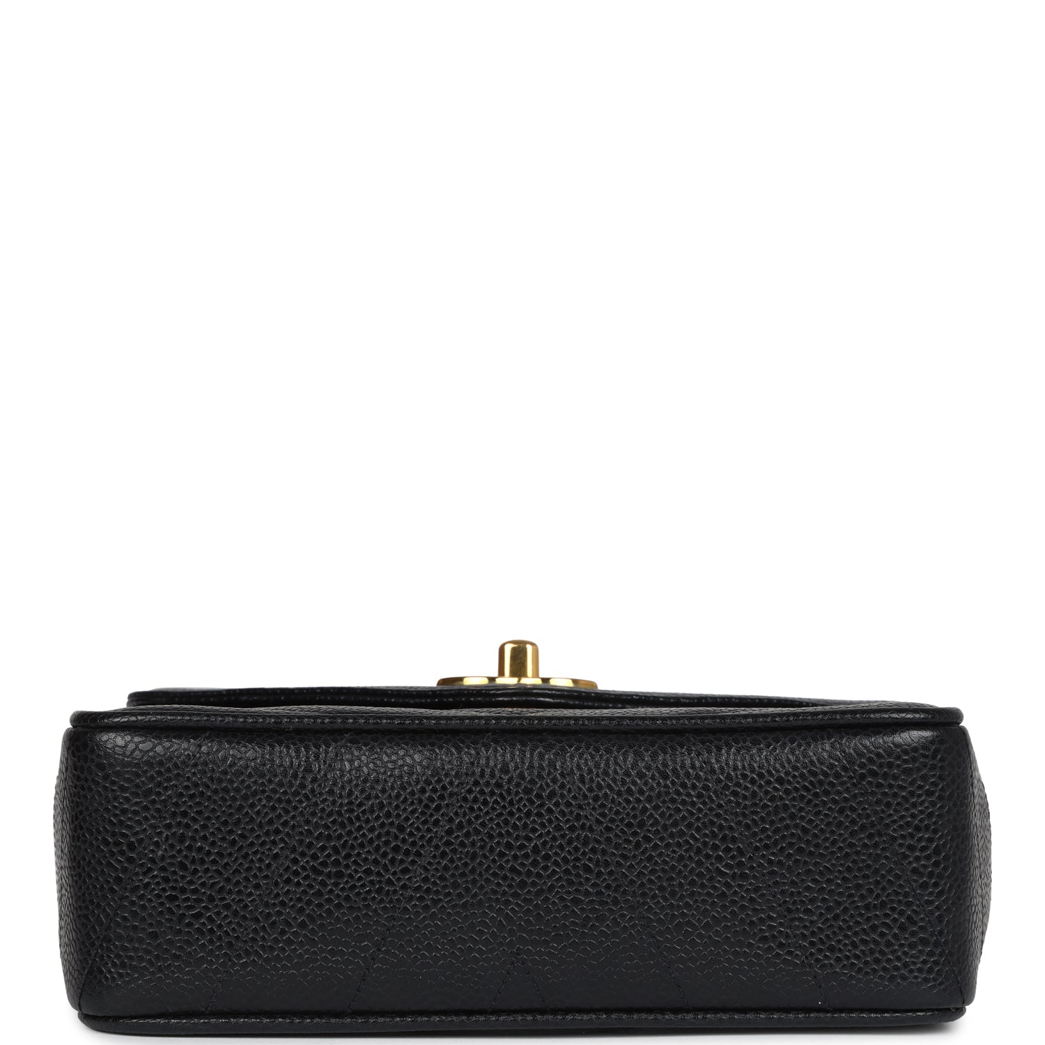 New Chanel Square Chevron Envelope Flap Bag Black Caviar Gold Hardware
