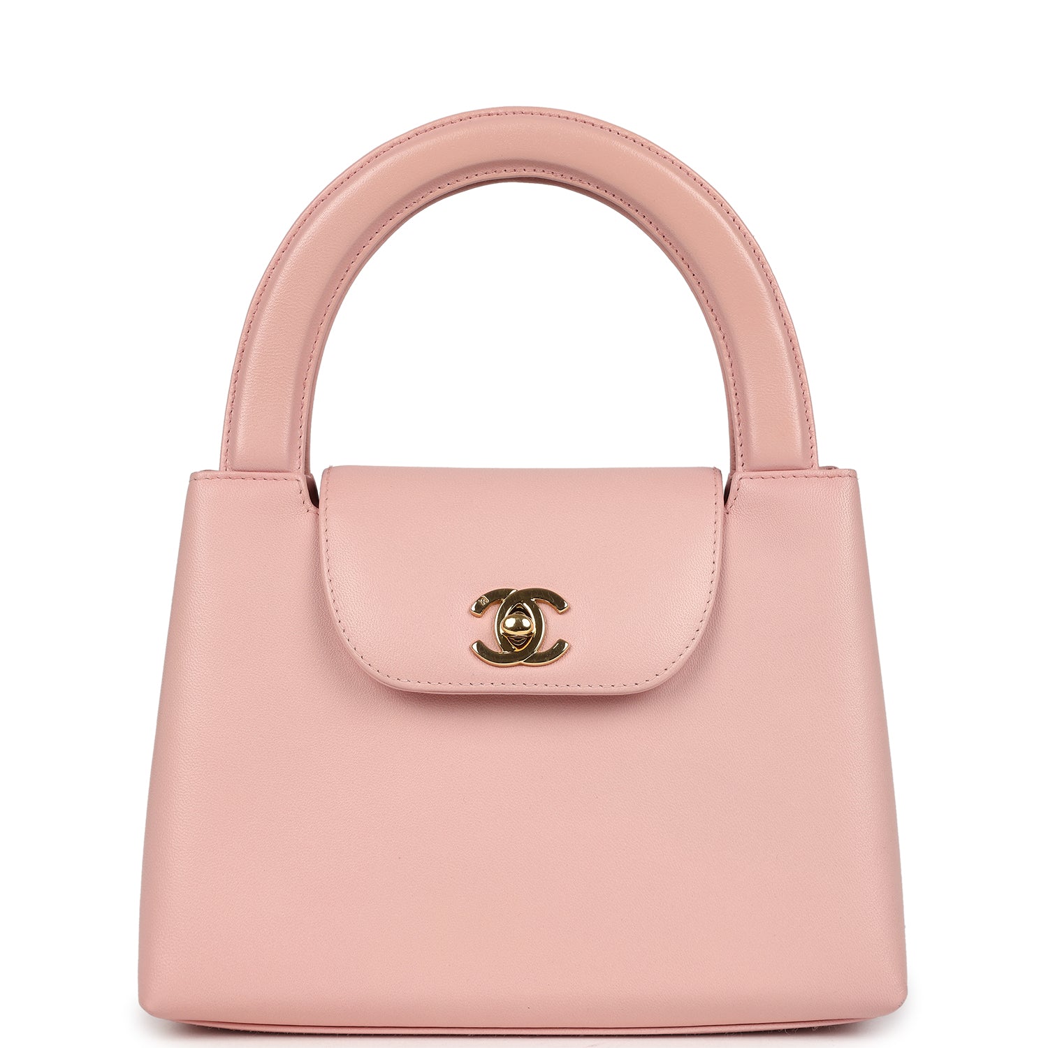 Vintage Chanel Small Kelly Pink Lambskin Gold Hardware