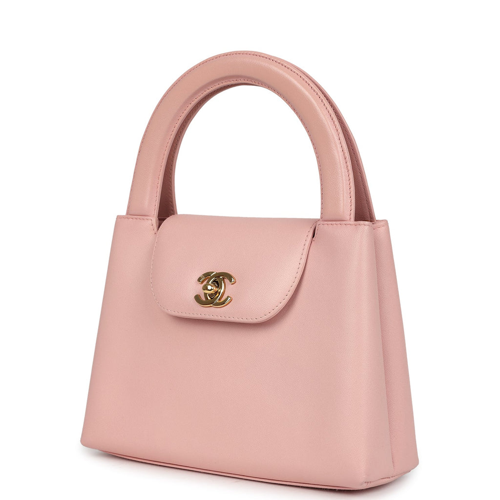 Vintage Chanel Small Kelly Pink Lambskin Gold Hardware