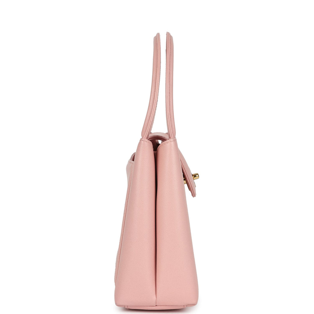 Vintage Chanel Small Kelly Pink Lambskin Gold Hardware