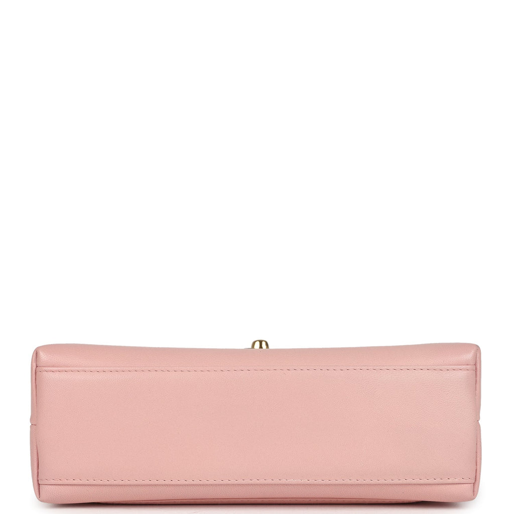 Vintage Chanel Small Kelly Pink Lambskin Gold Hardware