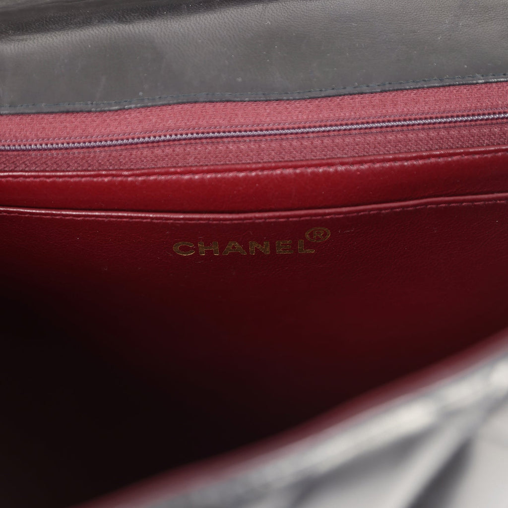New Chanel Jumbo Classic Single Flap Bag Black Lambskin Tortoiseshell Bakelite Hardware