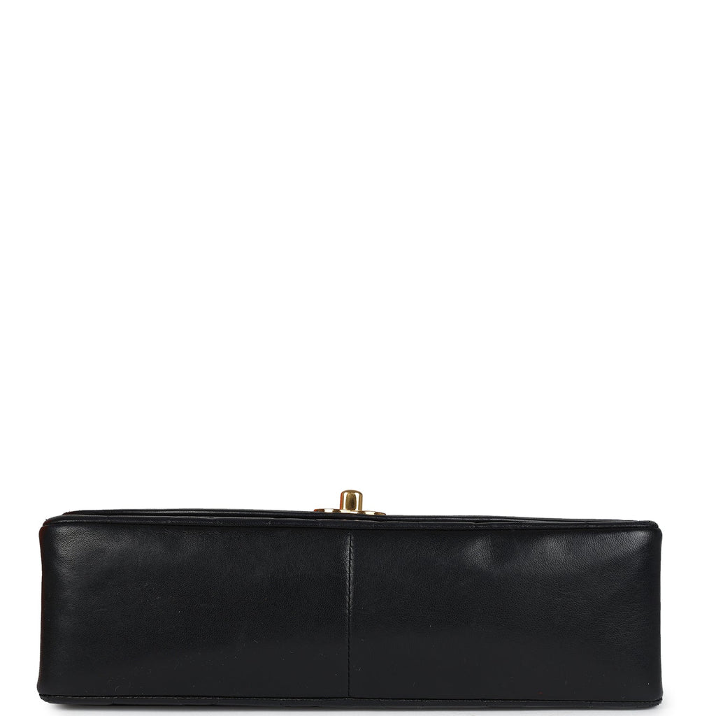 Vintage Chanel Medium Diana Flap Bag Black Lambskin Gold Hardware