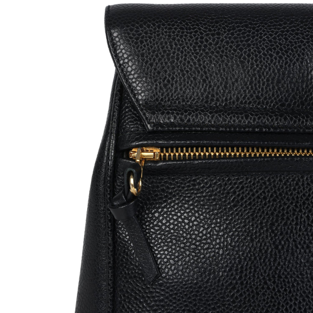 New Chanel Medium CC Backpack Black Caviar Gold Hardware