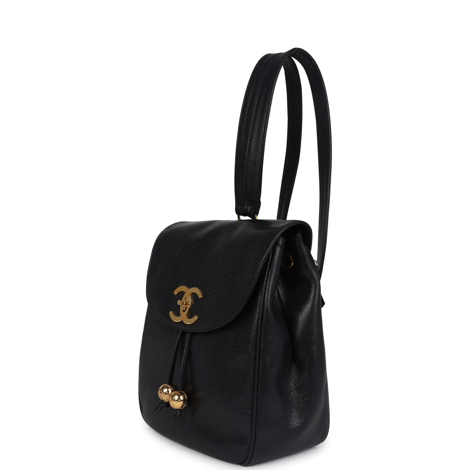 New Chanel Medium CC Backpack Black Caviar Gold Hardware