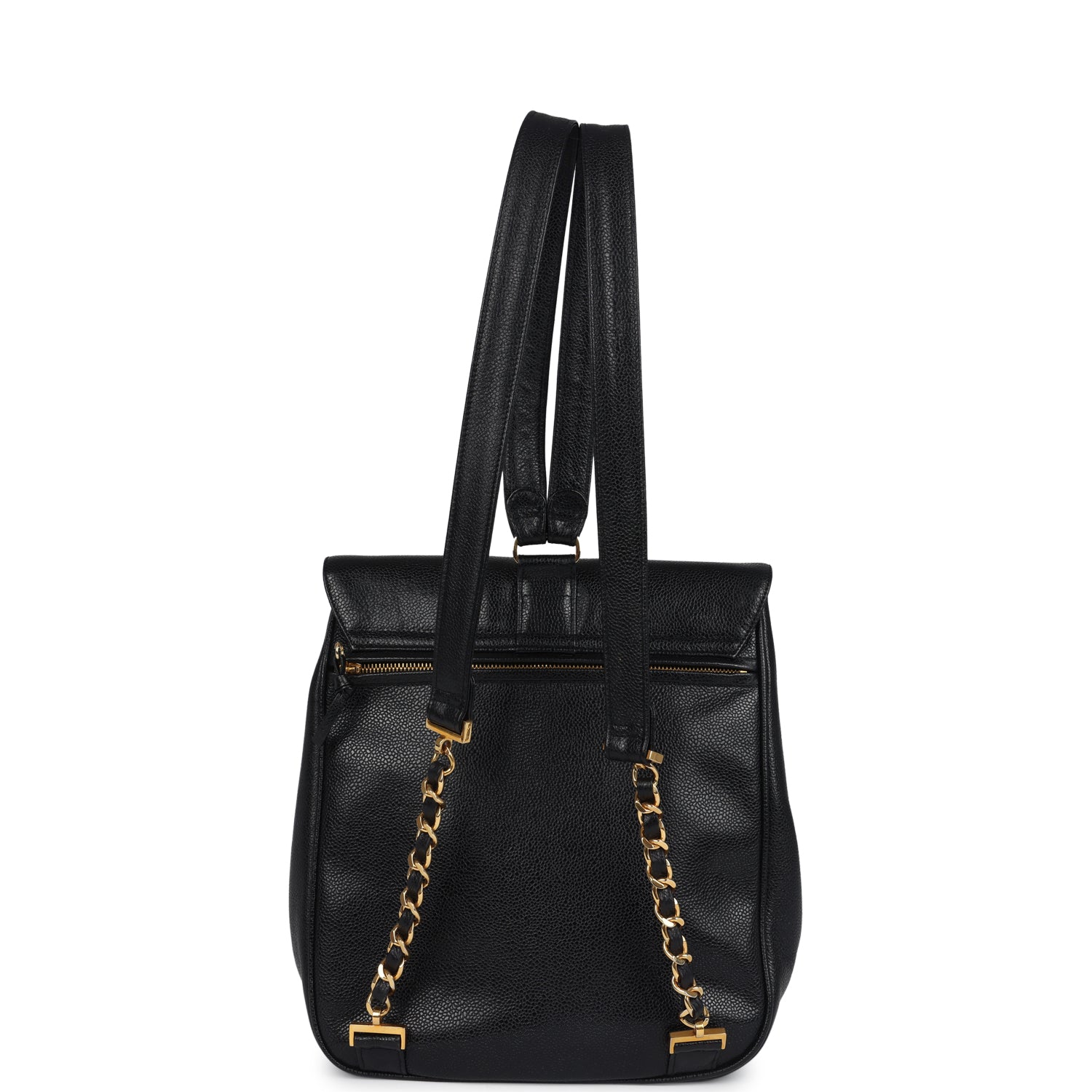 New Chanel Medium CC Backpack Black Caviar Gold Hardware