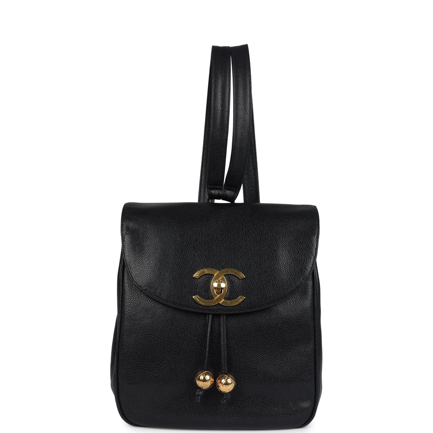 New Chanel Medium CC Backpack Black Caviar Gold Hardware