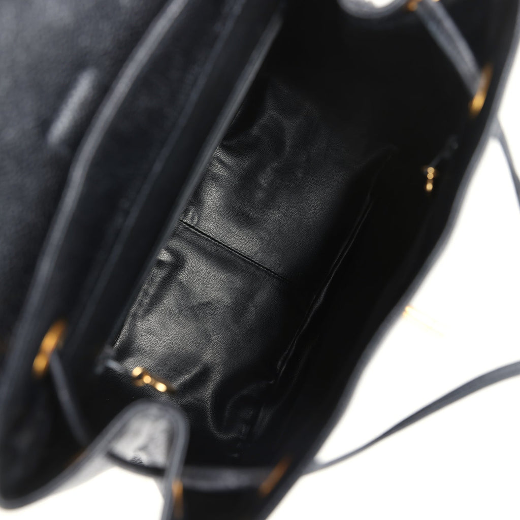 New Chanel Medium CC Backpack Black Caviar Gold Hardware