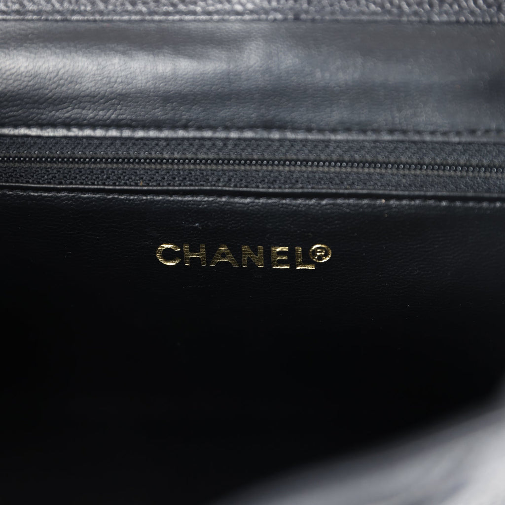 New Chanel Medium CC Backpack Black Caviar Gold Hardware