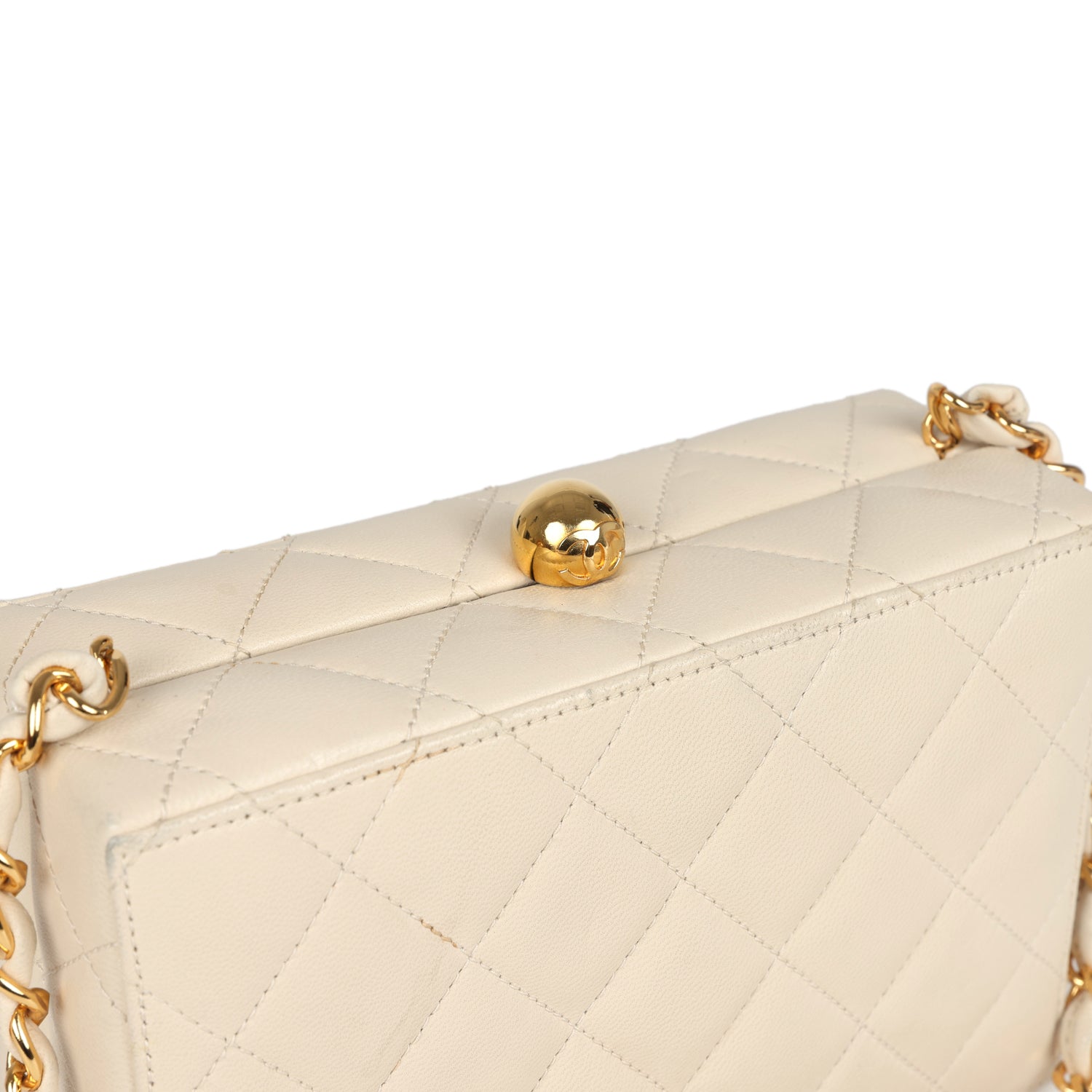 New Chanel Box Clutch Bag Beige Lambskin Gold Hardware
