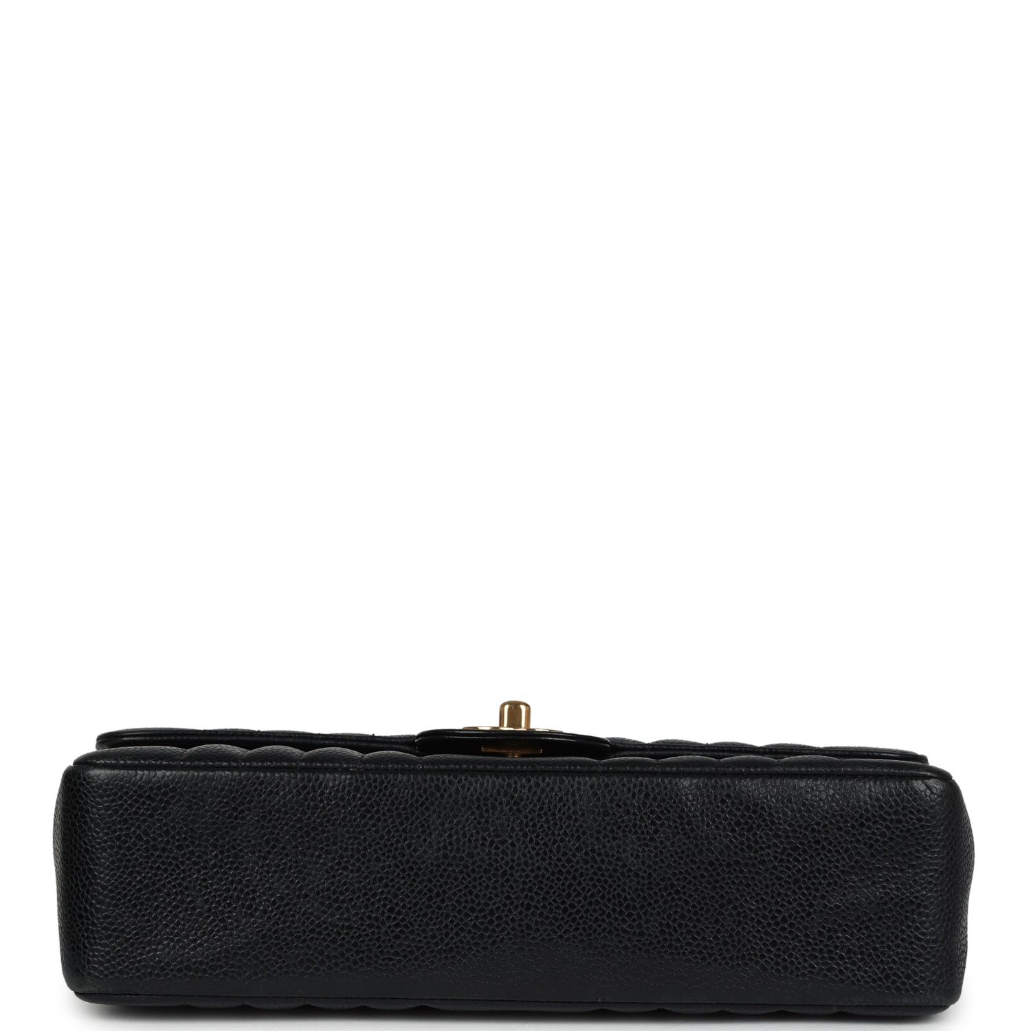 New Chanel Medium Vertical Flap Bag Black Caviar Gold Hardware