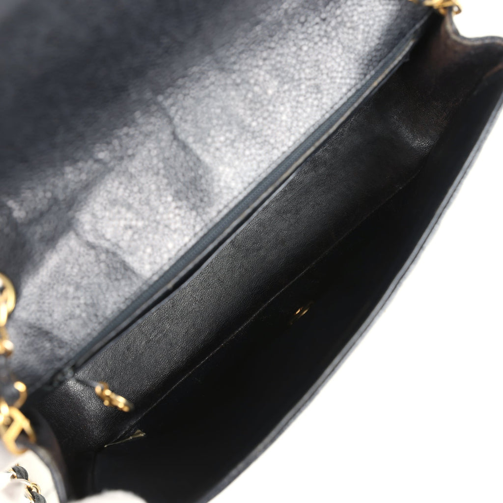 New Chanel Medium Vertical Flap Bag Black Caviar Gold Hardware