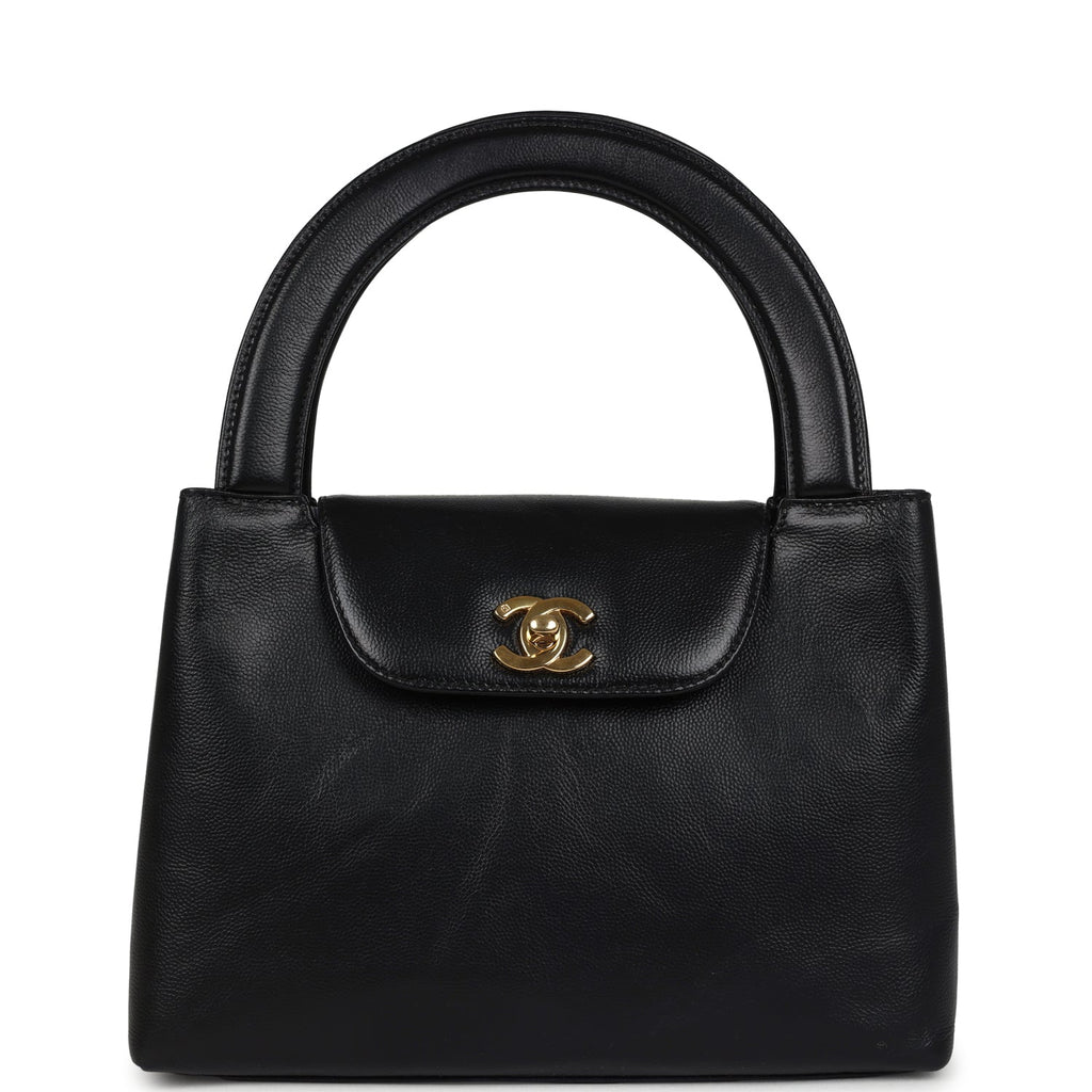 New Chanel Large Kelly Black Caviar Gold Hardware
