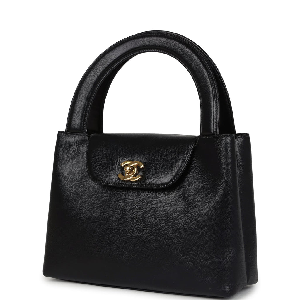 New Chanel Large Kelly Black Caviar Gold Hardware