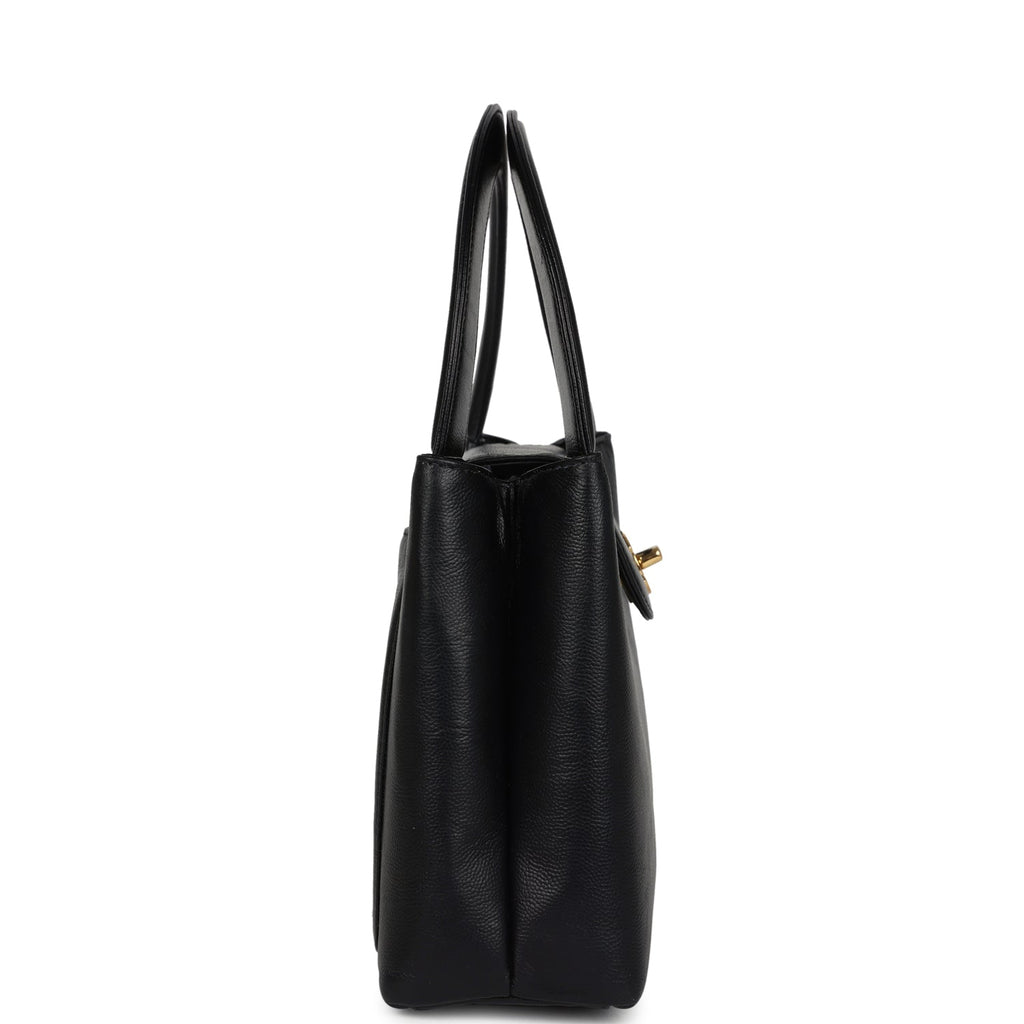 New Chanel Large Kelly Black Caviar Gold Hardware
