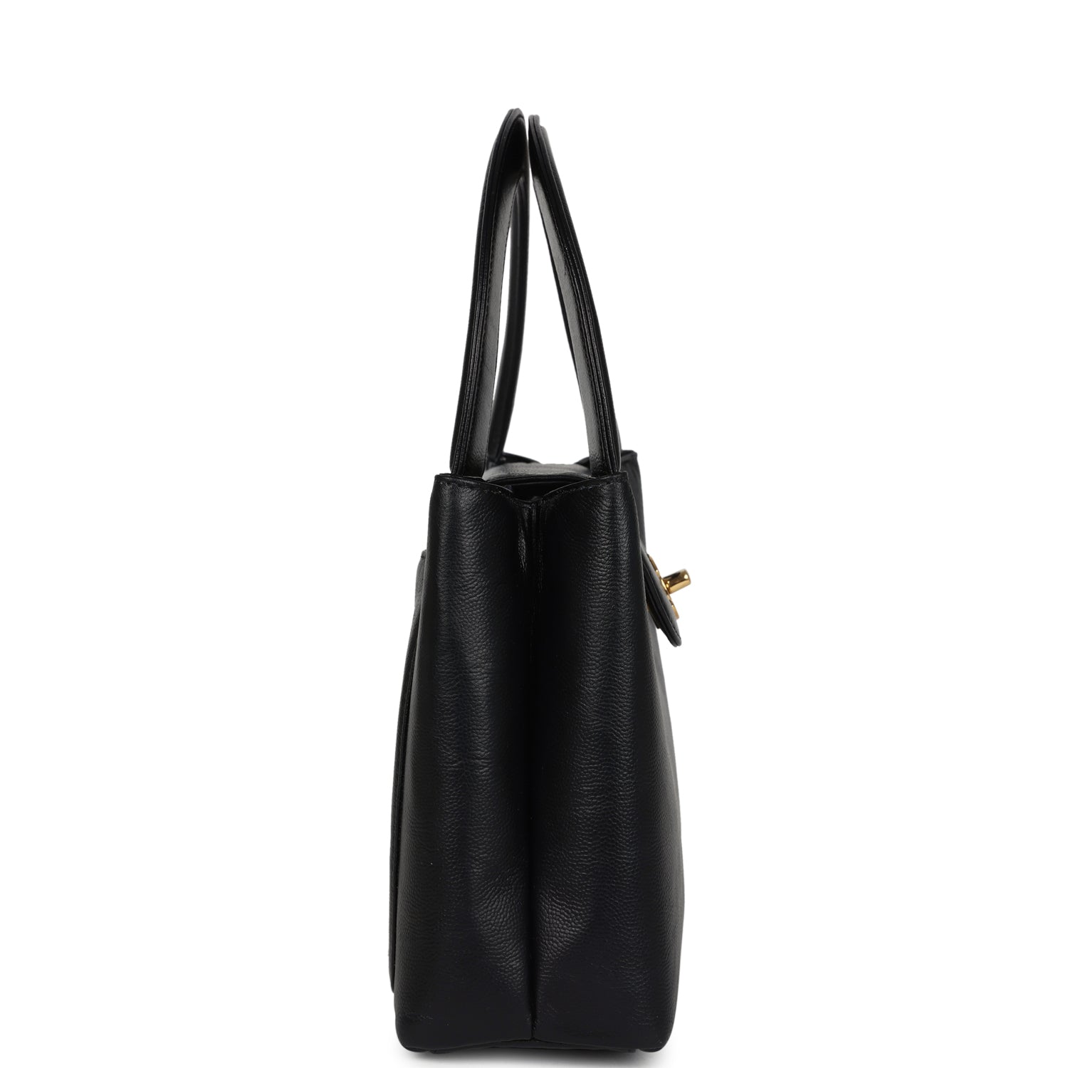 New Chanel Large Kelly Black Caviar Gold Hardware