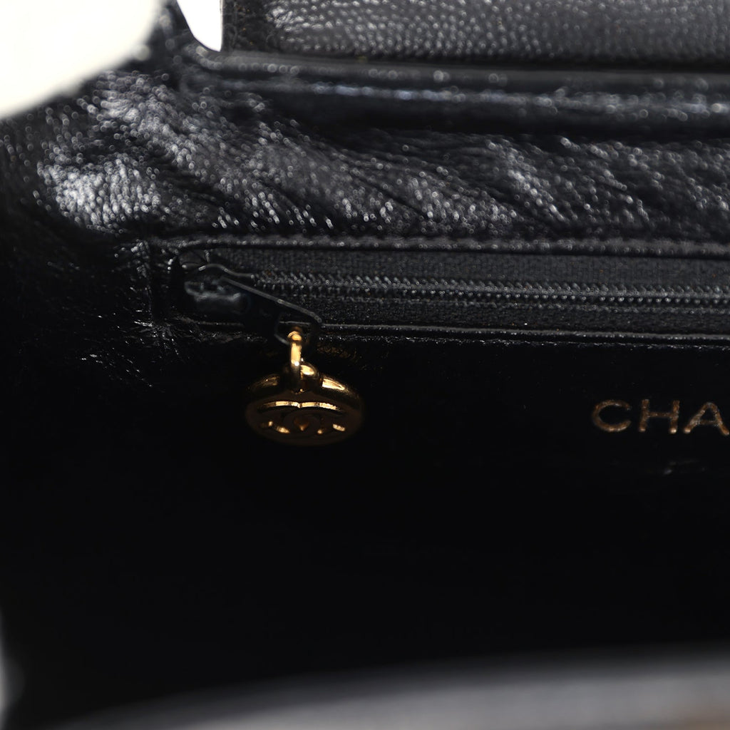 New Chanel Large Kelly Black Caviar Gold Hardware