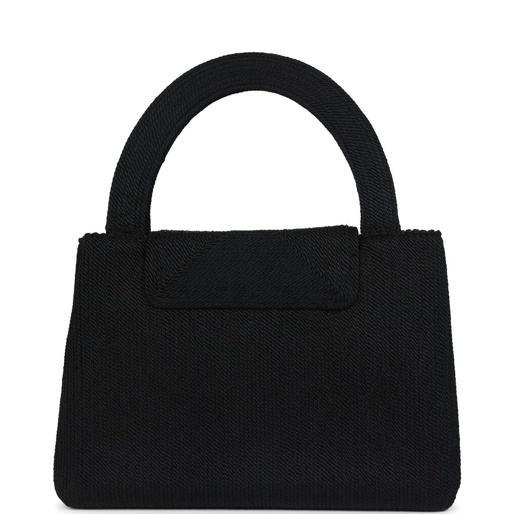 New Chanel Large Kelly Rope Black Woven Gold Hardware
