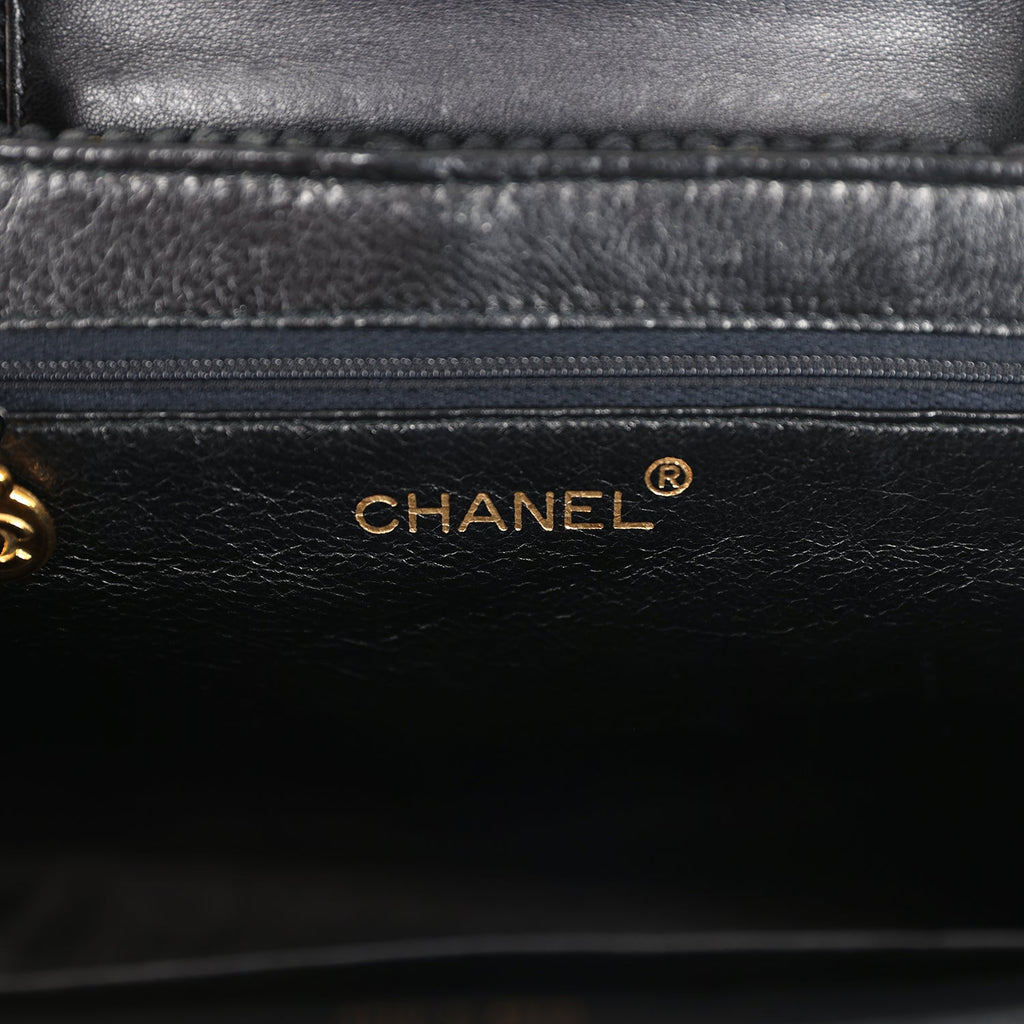 New Chanel Large Kelly Rope Black Woven Gold Hardware