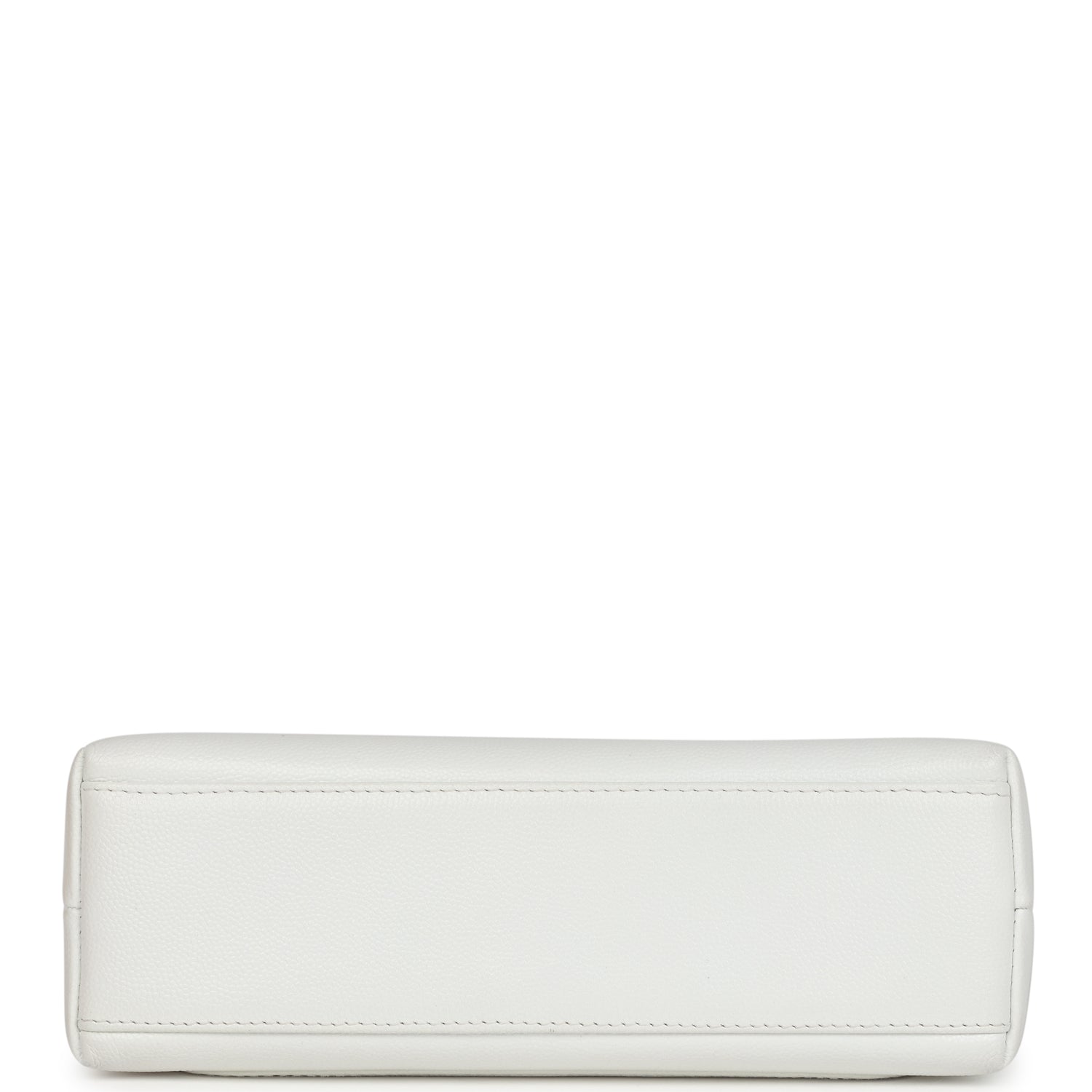 Vintage Chanel Small Kelly White Caviar Gold Hardware