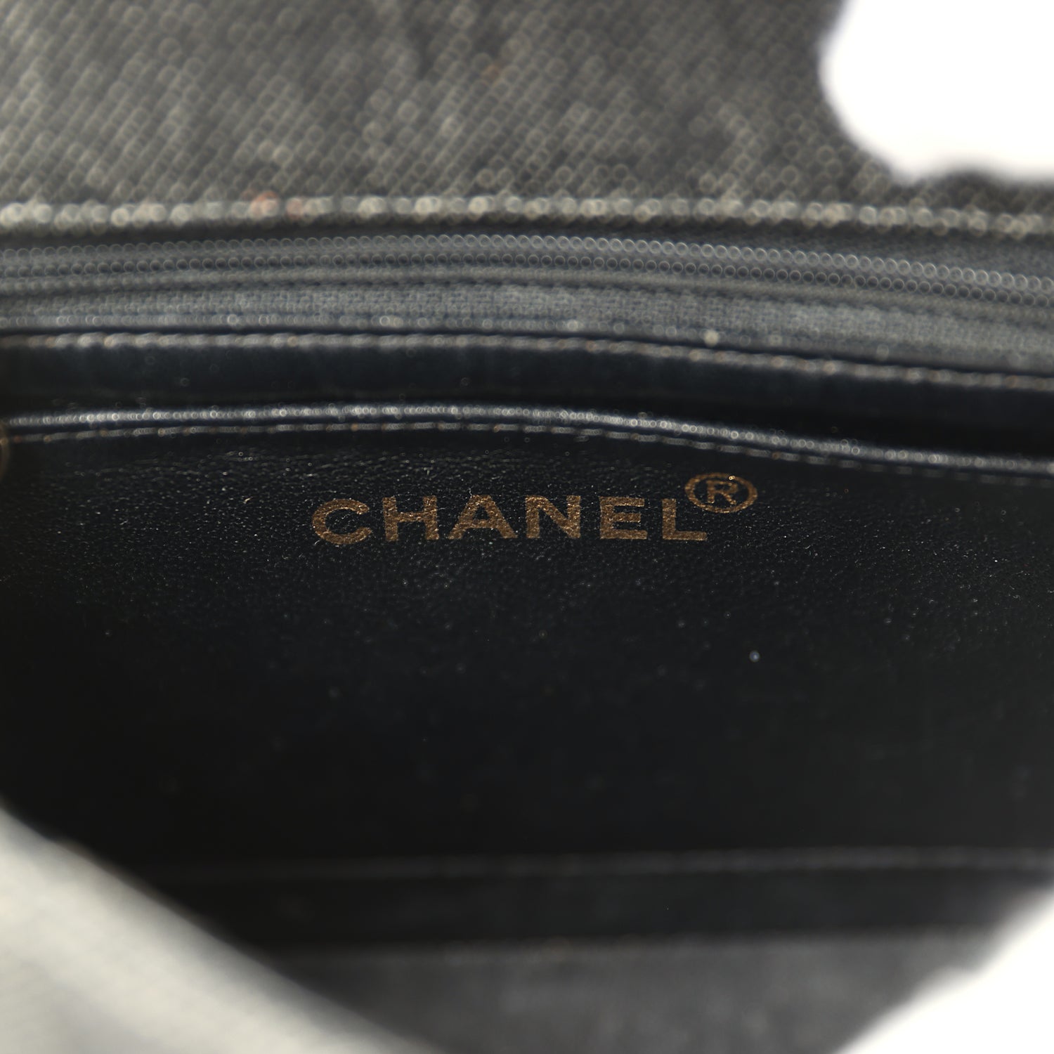 New Chanel Mini Square Flap Bag Black Denim Gold Hardware