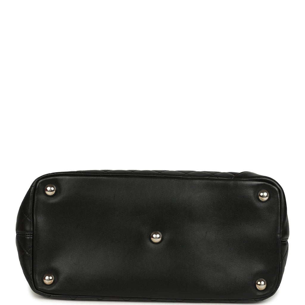 New Chanel Large Cambon Ligne Tote Black Calfskin Silver Hardware