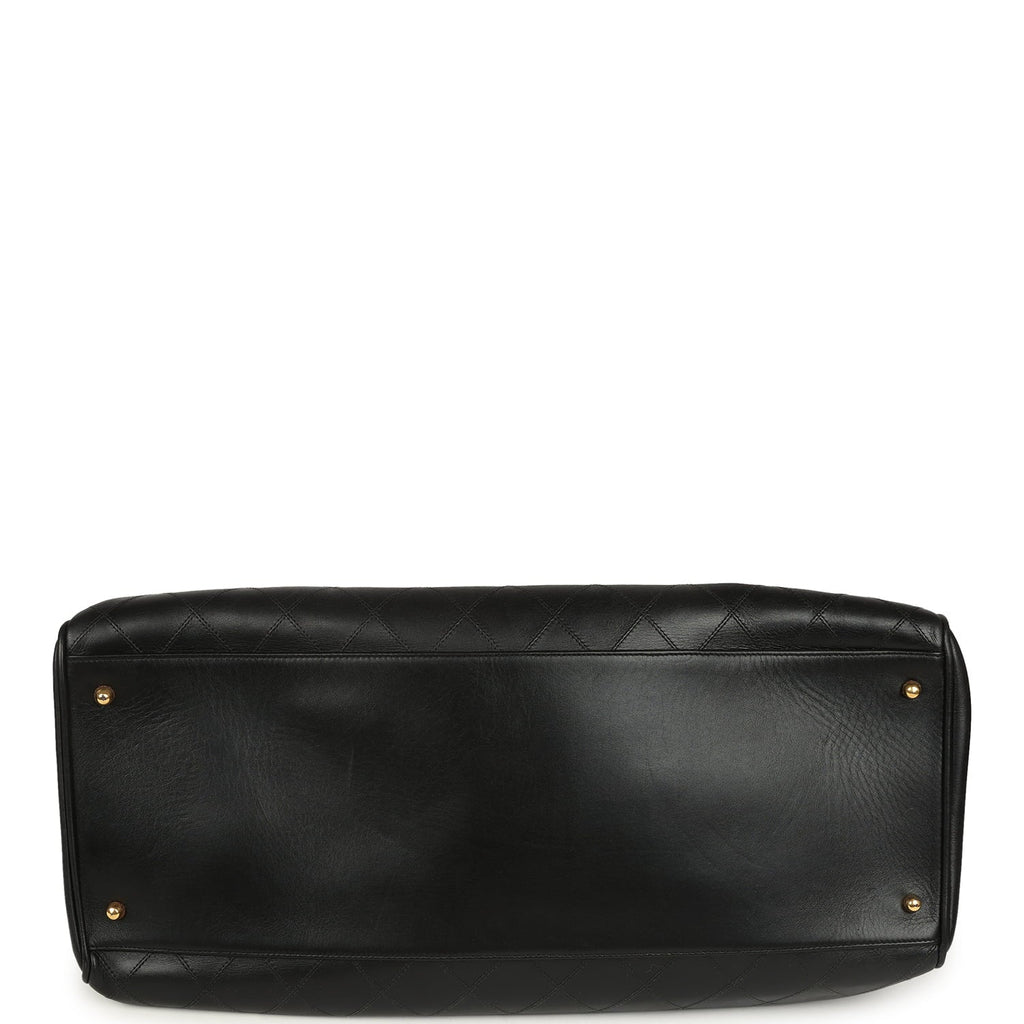 New Chanel XL Supermodel Tote Bag Black Calfskin Gold Hardware
