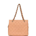 New Chanel Petite Timeless CC Shopping Tote Pink Caviar Gold Hardware