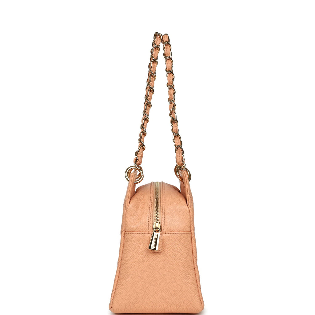 New Chanel Petite Timeless CC Shopping Tote Pink Caviar Gold Hardware