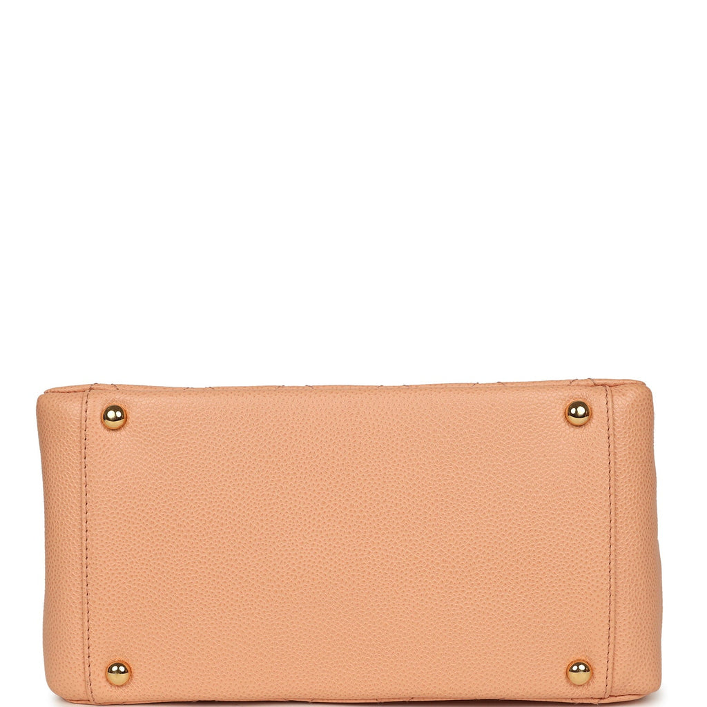 New Chanel Petite Timeless CC Shopping Tote Pink Caviar Gold Hardware