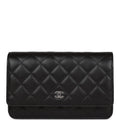 Chanel Wallet on Chain WOC Black Calfskin Silver Hardware