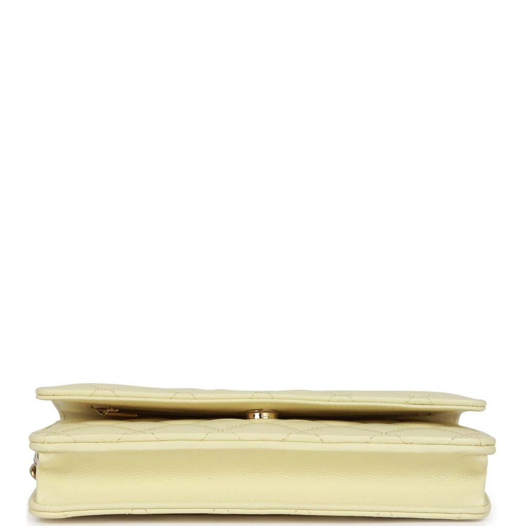 Chanel Wallet on Chain WOC Yellow Caviar Light Gold Hardware