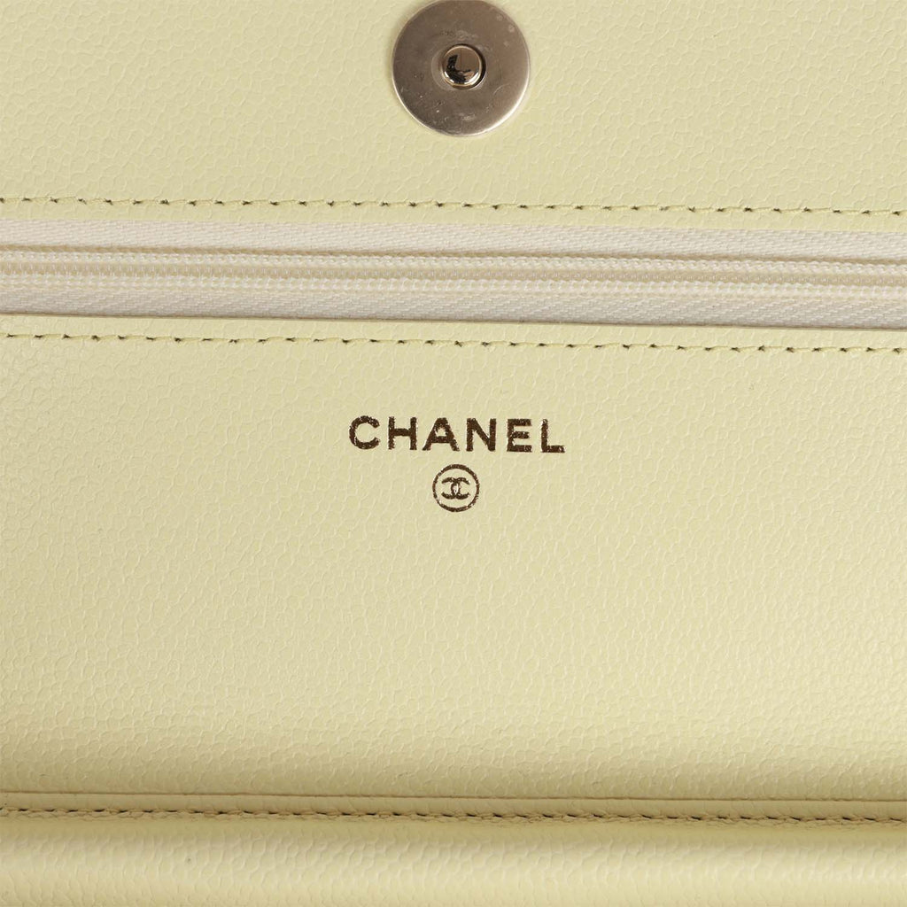 Chanel Wallet on Chain WOC Yellow Caviar Light Gold Hardware