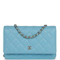 Chanel Wallet on Chain WOC Blue Caviar Light Gold Hardware