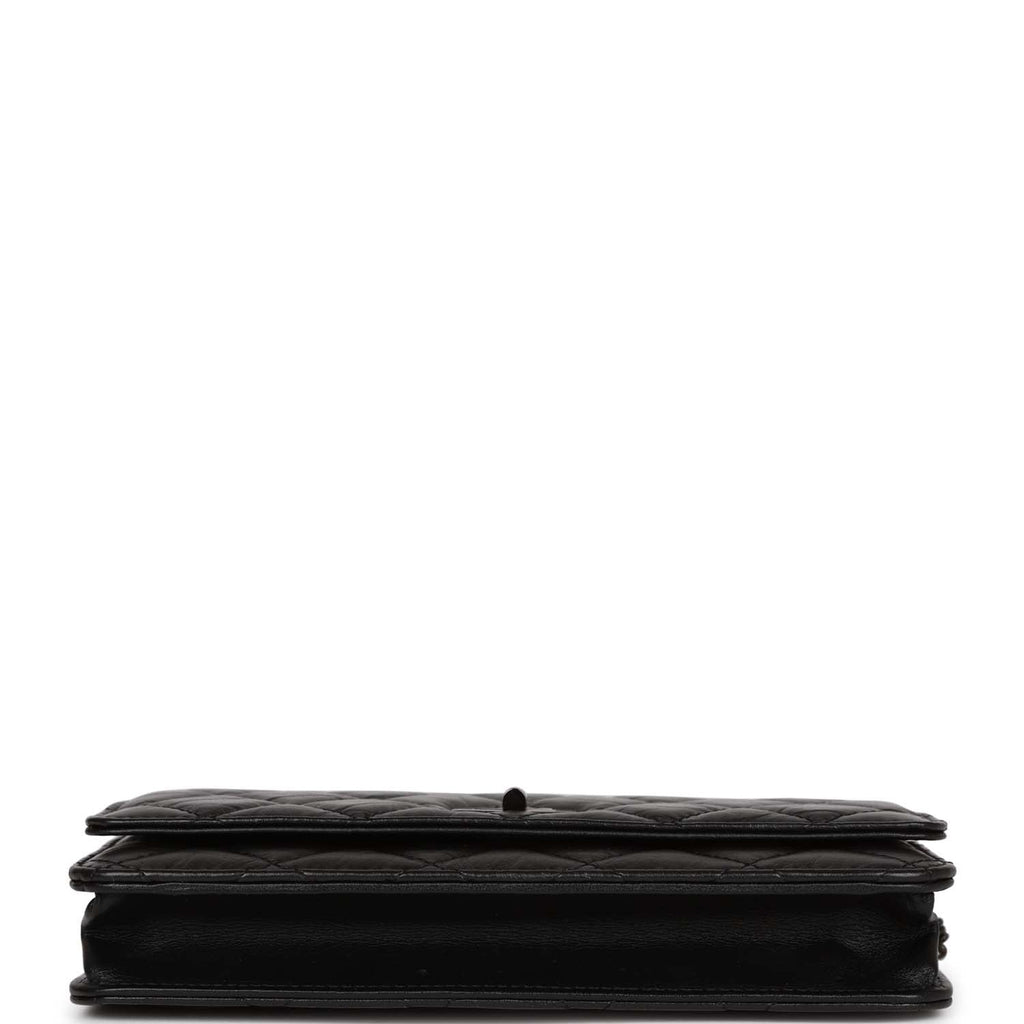 Chanel Reissue Wallet On Chain WOC So Black Aged Calfskin Black Hardware