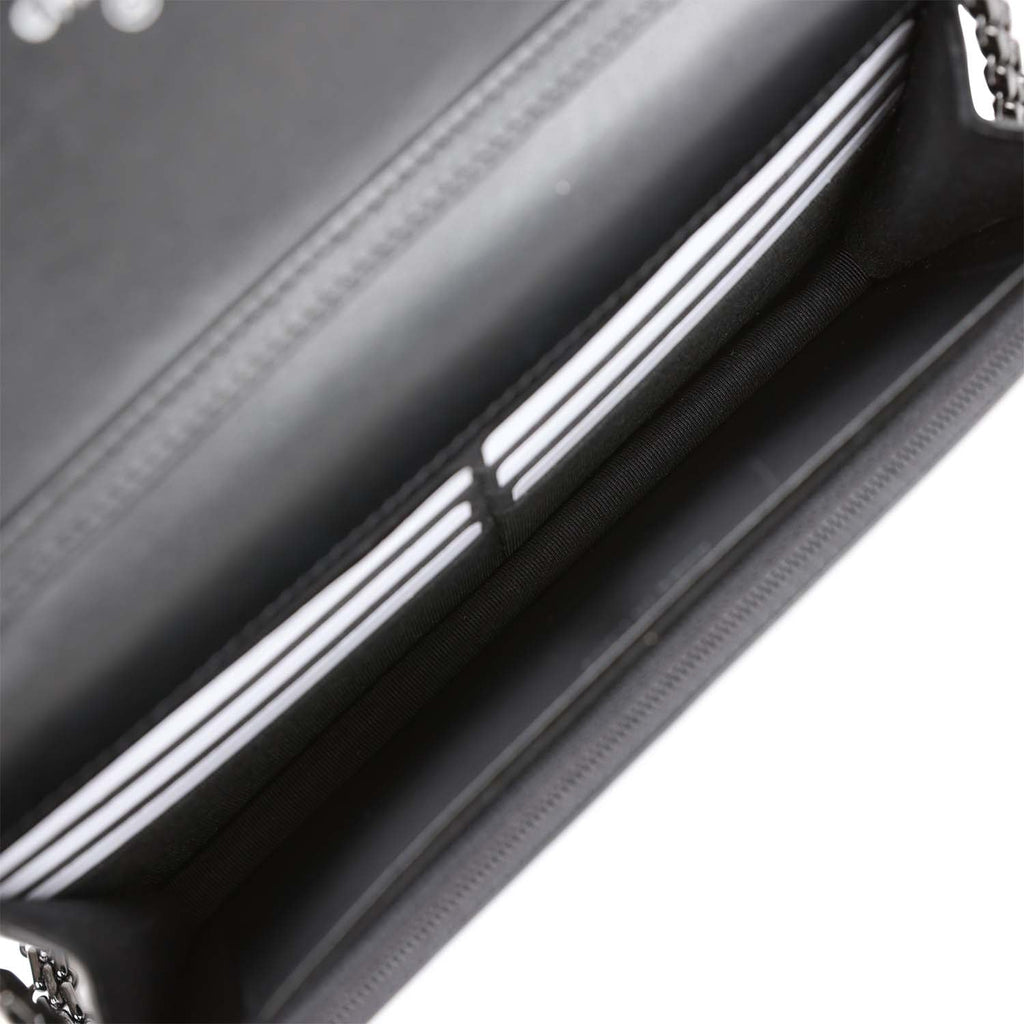 Chanel Reissue Wallet On Chain WOC So Black Aged Calfskin Black Hardware