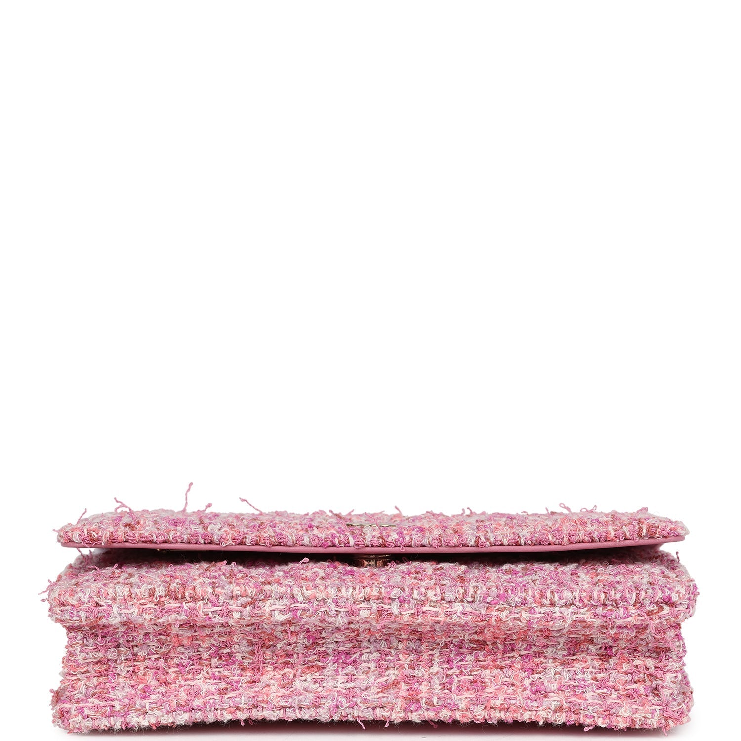 Chanel Classic Wallet On Chain WOC Pink Multicolored Tweed Gold Hardware
