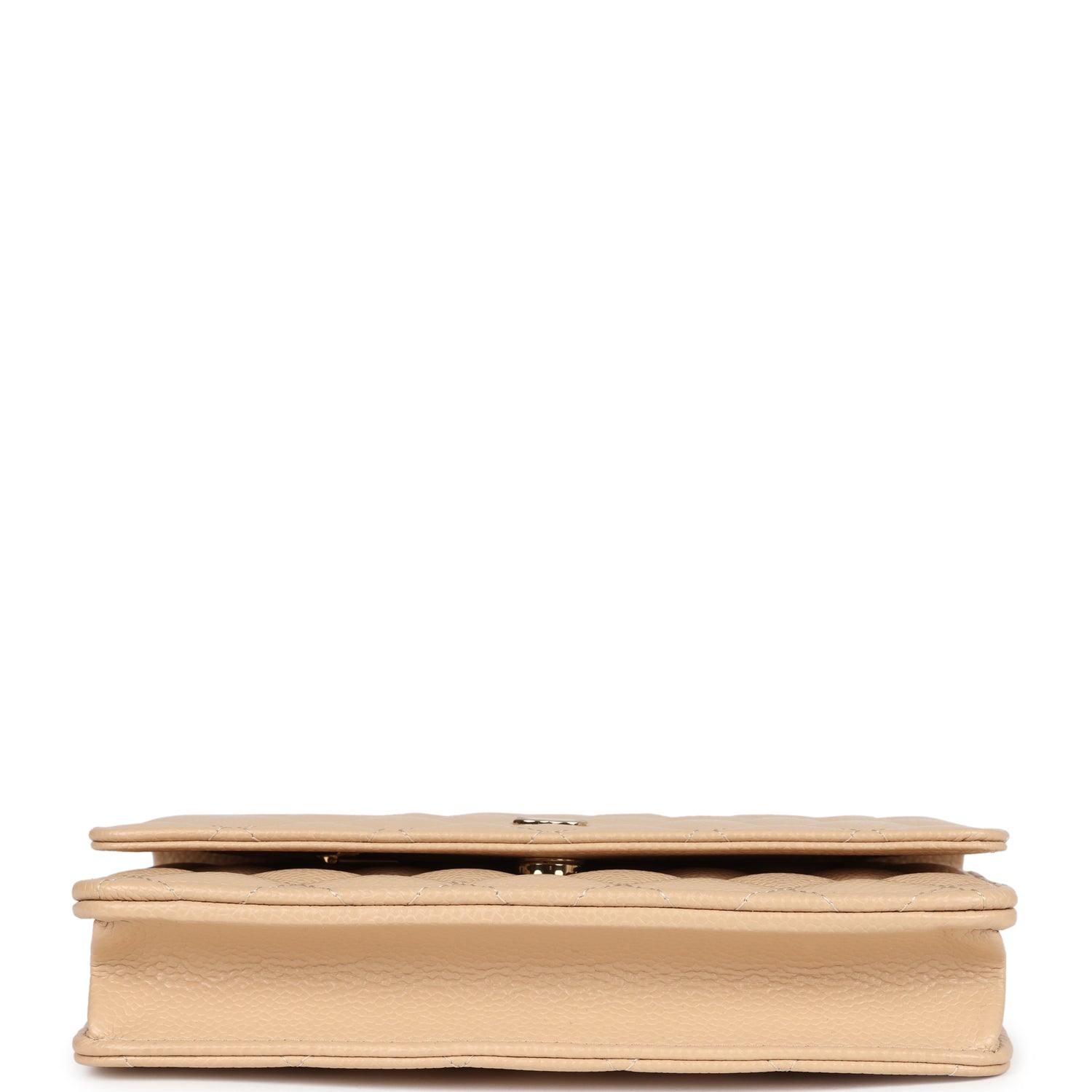 Chanel Wallet On Chain WOC Light Beige Caviar Gold Hardware
