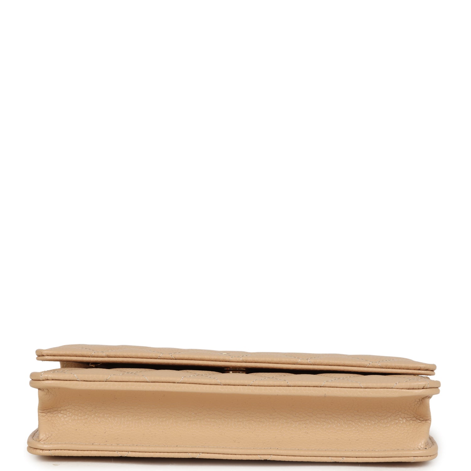 Chanel Wallet On Chain WOC Light Beige Caviar Gold Hardware