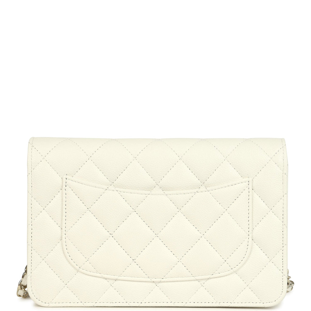 Chanel Wallet On Chain WOC White Caviar Light Gold Hardware
