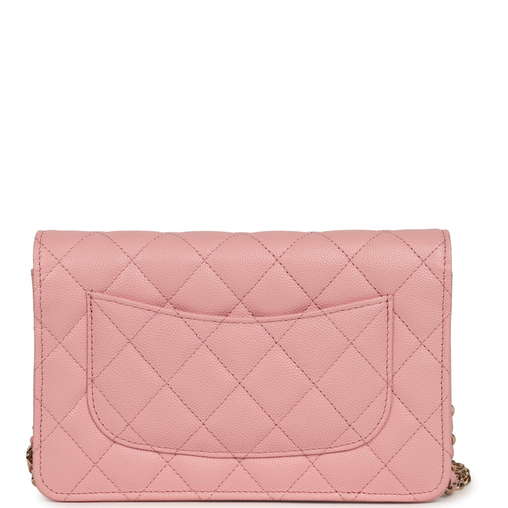 Chanel Wallet On Chain WOC Pink Shiny Caviar Light Gold Hardware